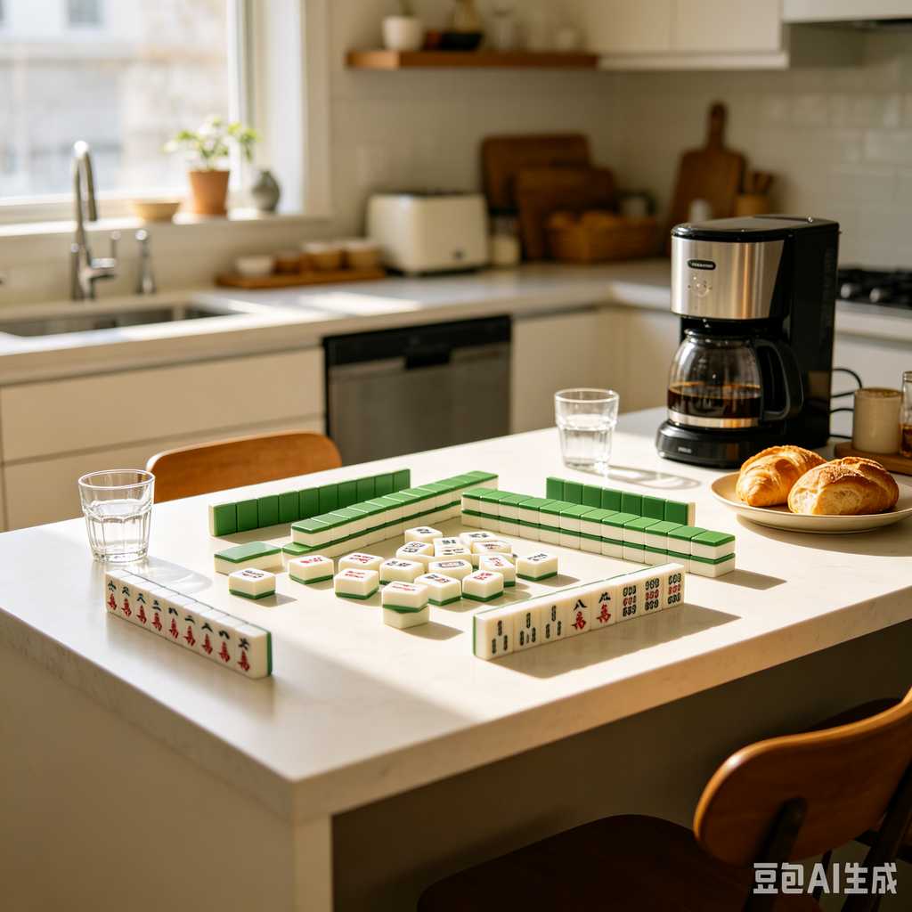 stylish text mahjong set